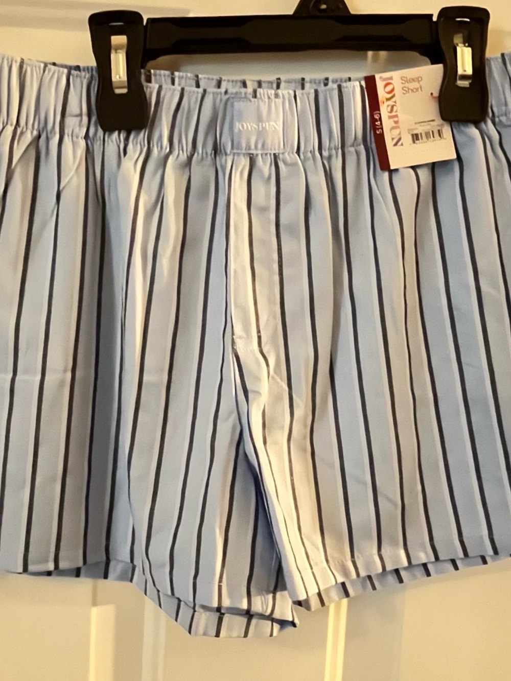 Light Blue Stripe Sleep Shorts by Joyspun